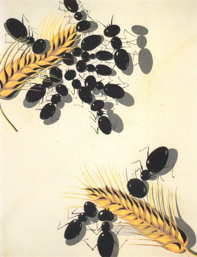 アリのシュールレアリスト油絵